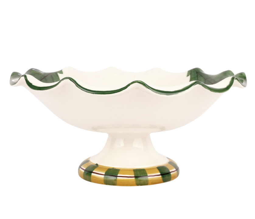 Vietri Old St. Nick Pedestal Fruit Bowl