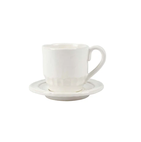 Vietri Pietra Serena Espresso Cup & Saucer - Set of 4