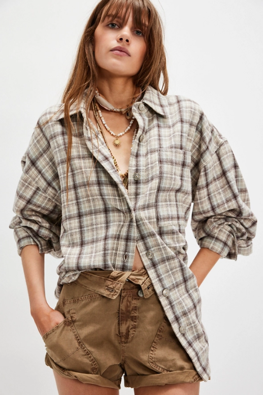 Free People Ashley Plaid Shirt