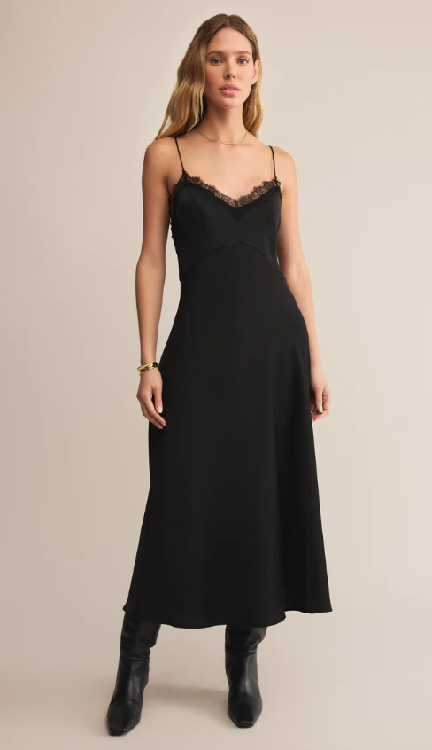 Z Supply After Hours Luxe Satin Midi Dress