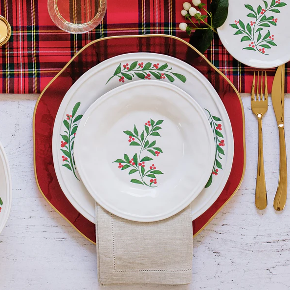 Vietri Aria Holiday Dinner Plate