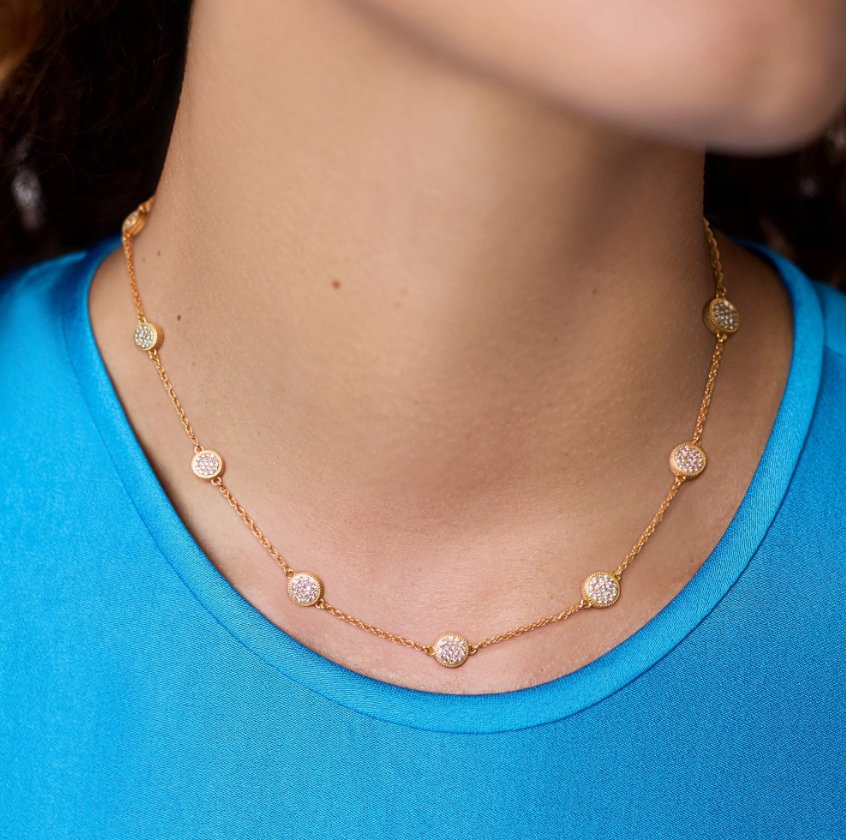 Julie Vos Windsor Delicate Station Necklace