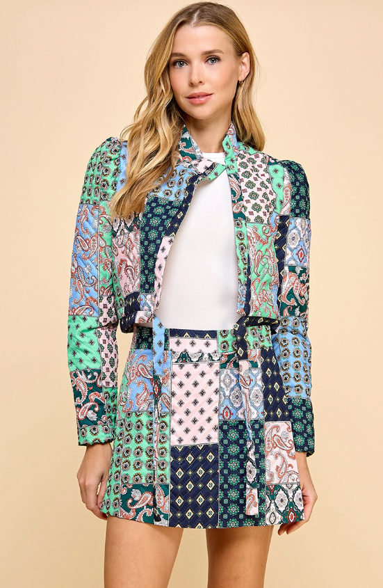 Diana Quilted Pleated Sleeve Jacket