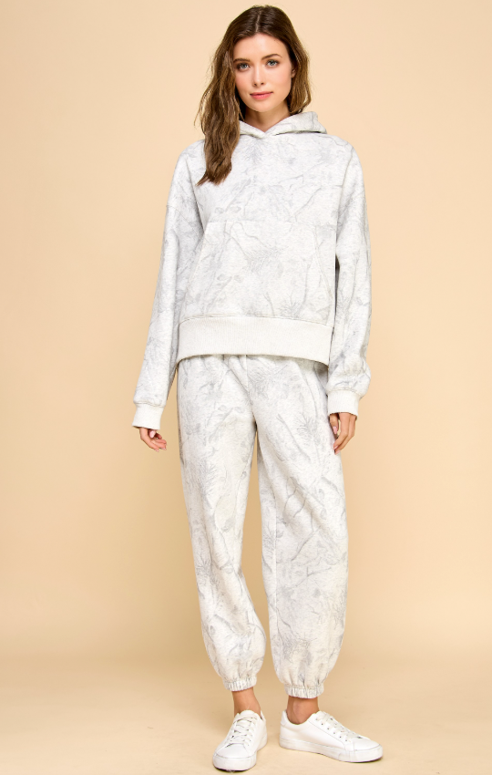 Winter Frost Camo Print Jogger Sweatpants