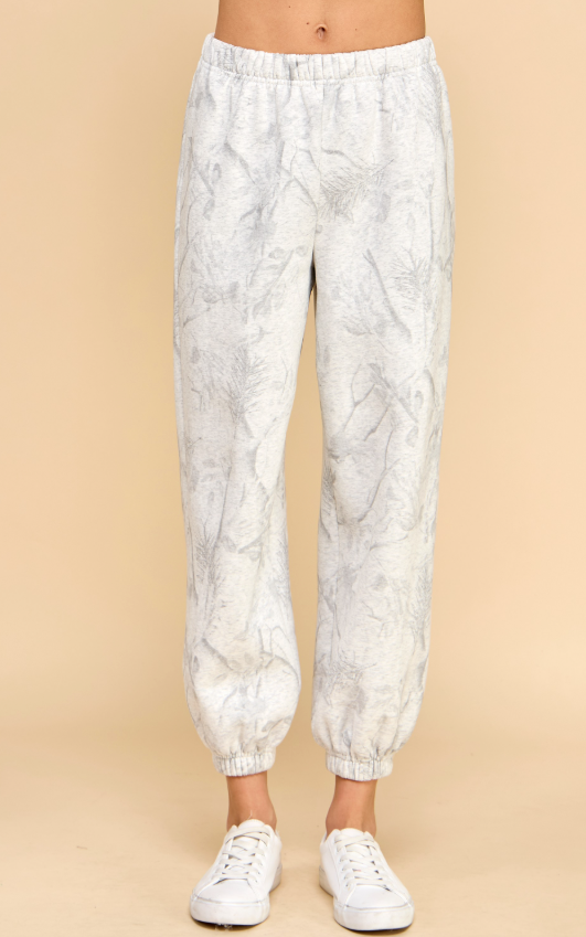 Winter Frost Camo Print Jogger Sweatpants