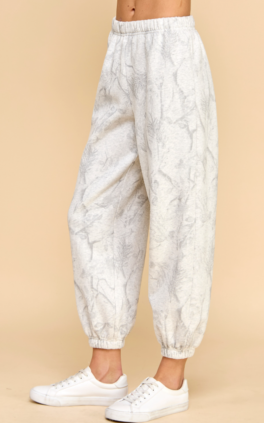 Winter Frost Camo Print Jogger Sweatpants