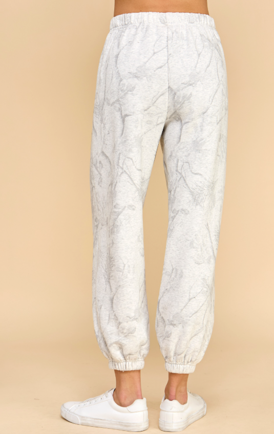 Winter Frost Camo Print Jogger Sweatpants