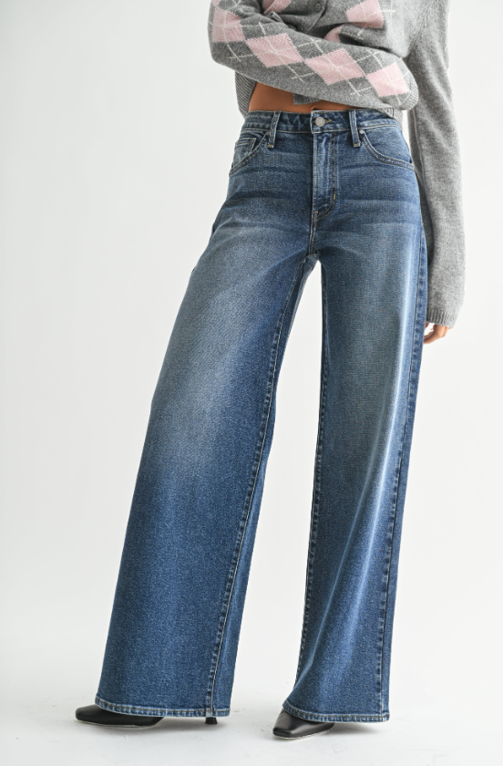 Just Black Denim The Ultra Wide Jean - Dark Denim