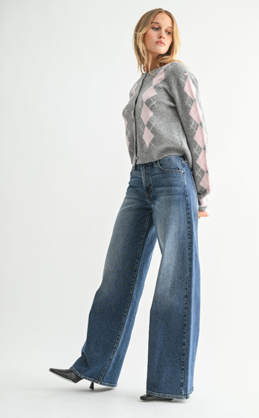 Just Black Denim The Ultra Wide Jean - Dark Denim