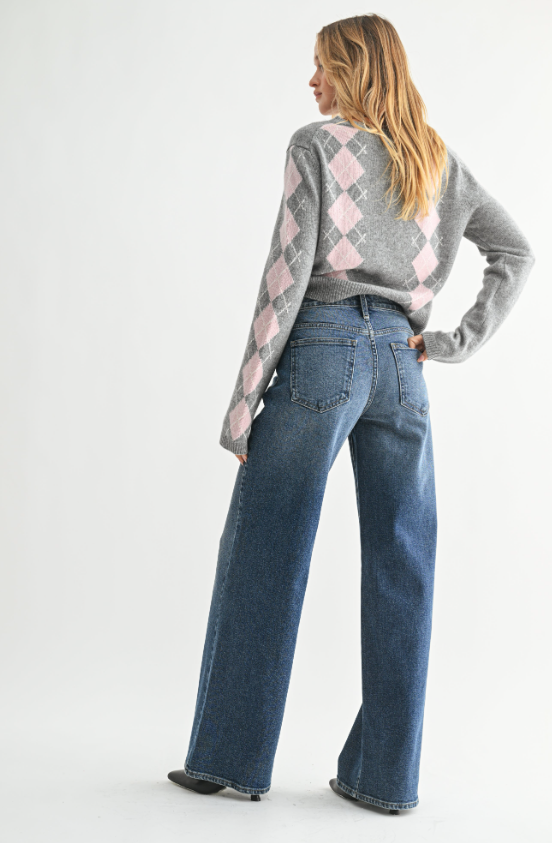 Just Black Denim The Ultra Wide Jean - Dark Denim