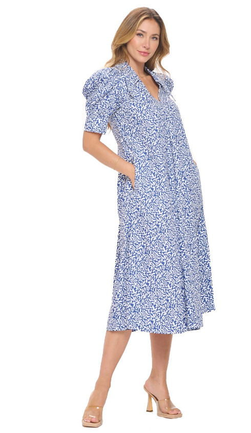 Bruan Pleated Midi Dress