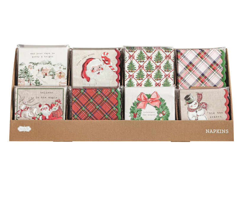 Classic Christmas Cocktail Napkins - Pack of 12