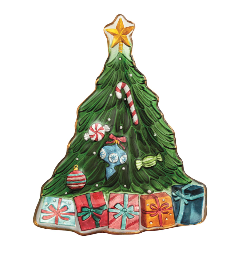 Glass Tree Figural Platter