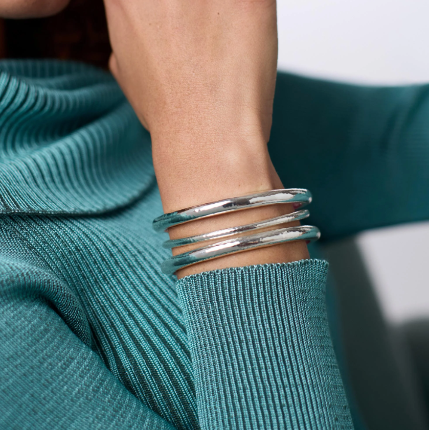 Julie Vos Havana Bangle - Silver