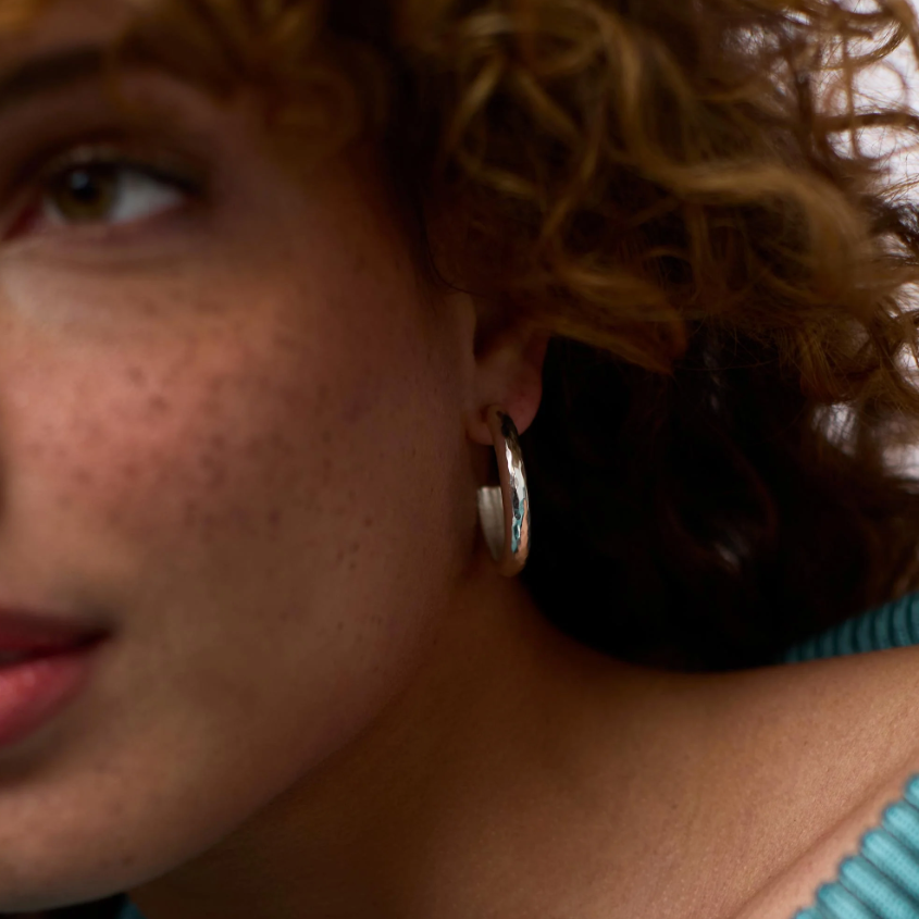 Julie Vos Havana Hoop - Silver