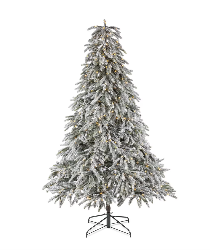 7.5' Flocked Down Swept Tree