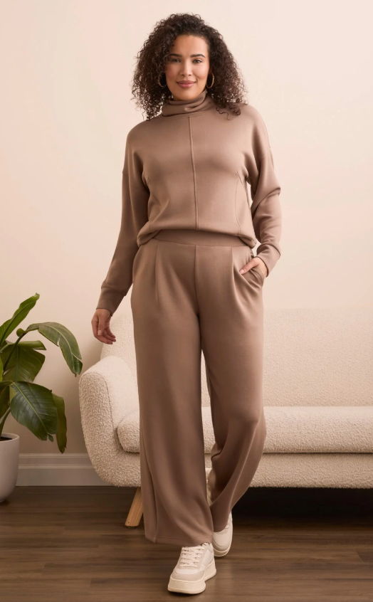 Tribal Techno Lux Wide Leg Pull-On Pants