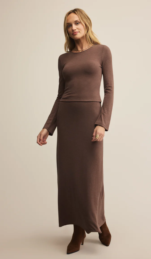 Z Supply Demure Cropped Long Sleeve