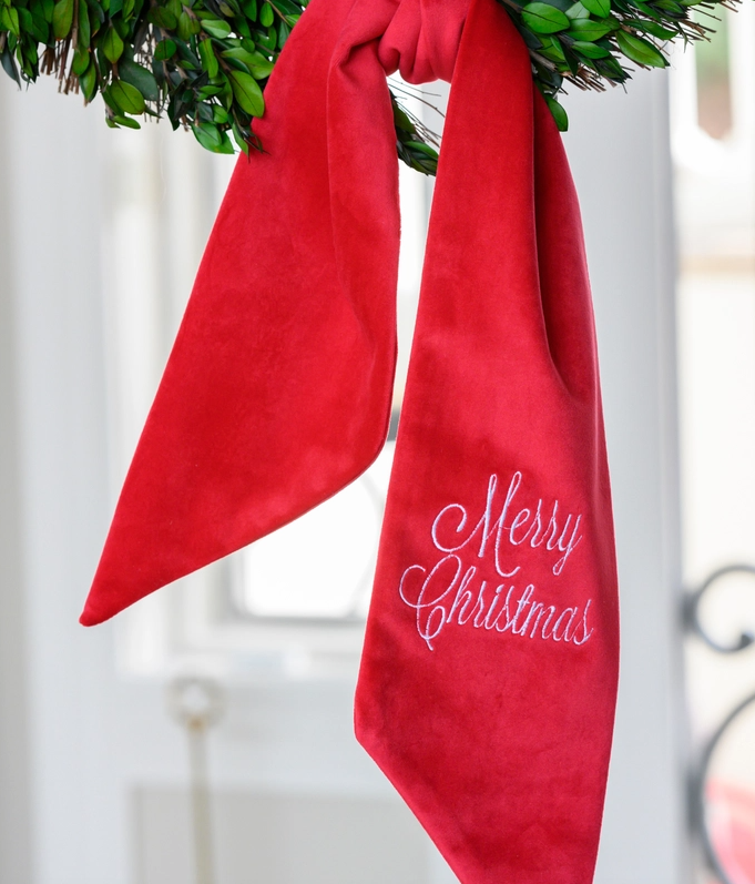 Merry Christmas Velvet Sash