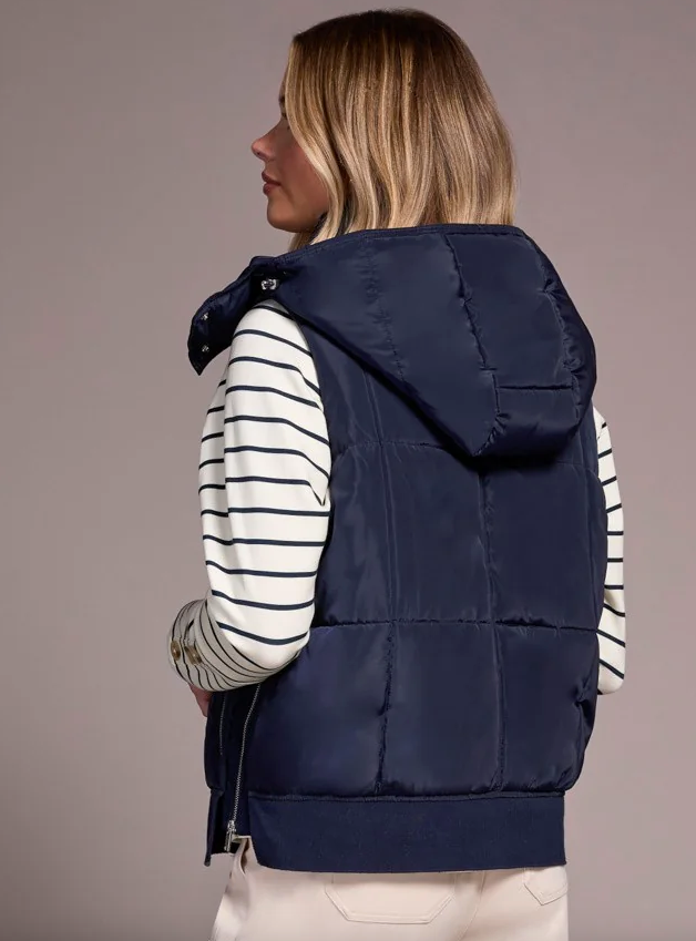 Tribal Quilted Vest with Removable Hood