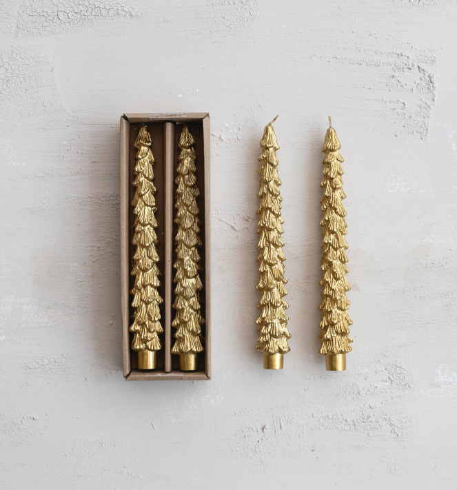 Tree Taper Candles - Set of 2