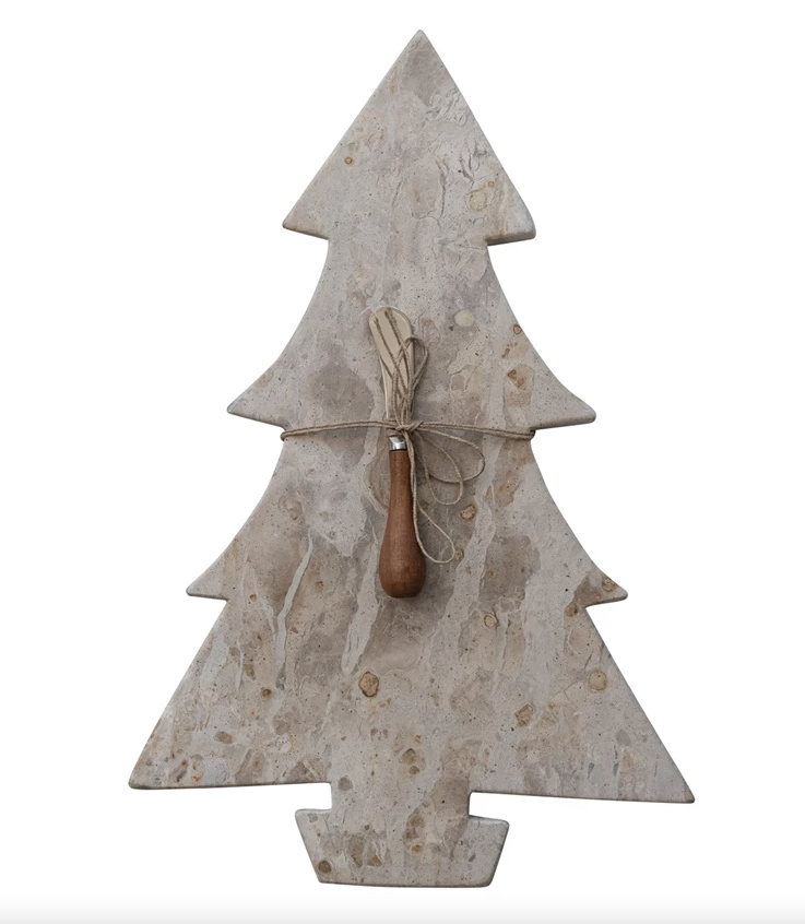 Tree Marble Board w/ Canape Knife