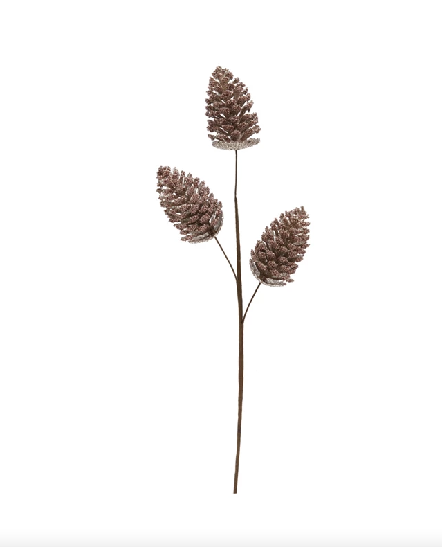 Beaded & Glitter Pinecone Stem