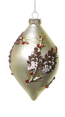 Glass Embellished Pinecone Ornament