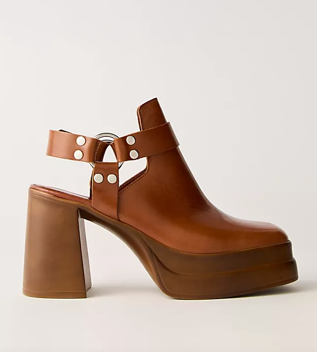 Free People Hybrid Harness Boots - Chestnut Leather