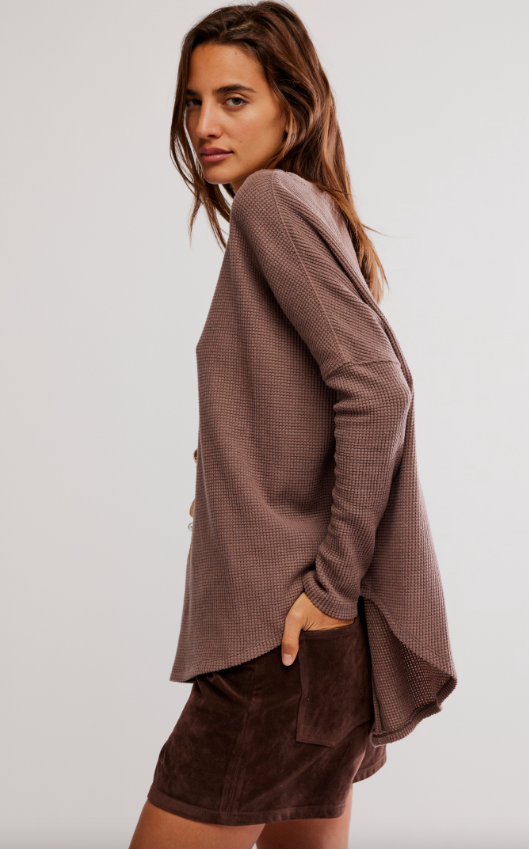 Free People Latte Blues Solid Thermal