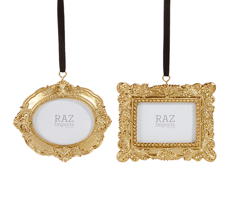 Vintage Gold Photo Frame Ornament