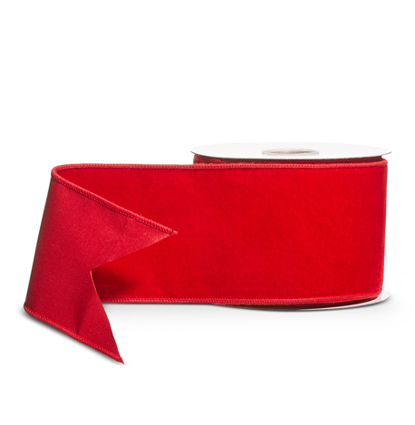 10yds Red Velvet Wired Ribbon
