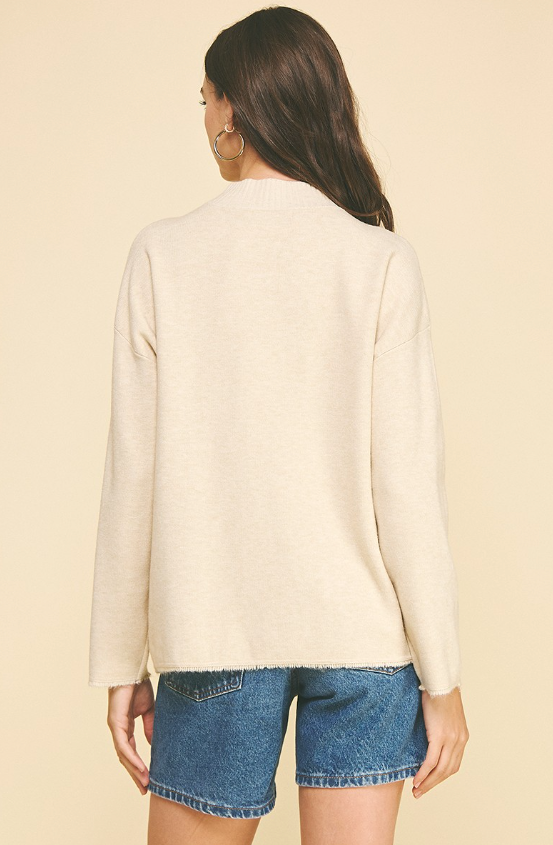 Giana Soft Yarn Knit Sweater with Pockets