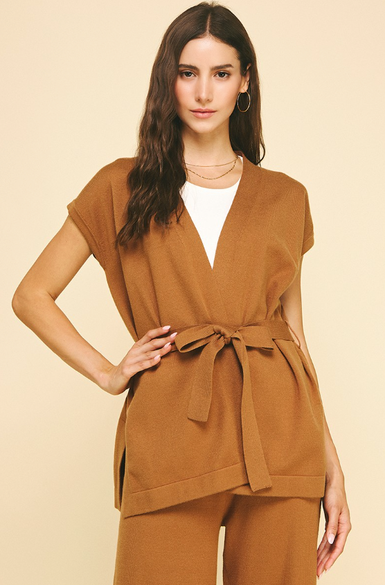 Chandler Front Tie Sweater Vest & Pant Set