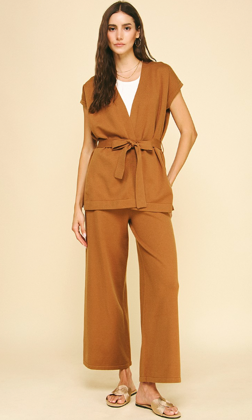 Chandler Front Tie Sweater Vest & Pant Set