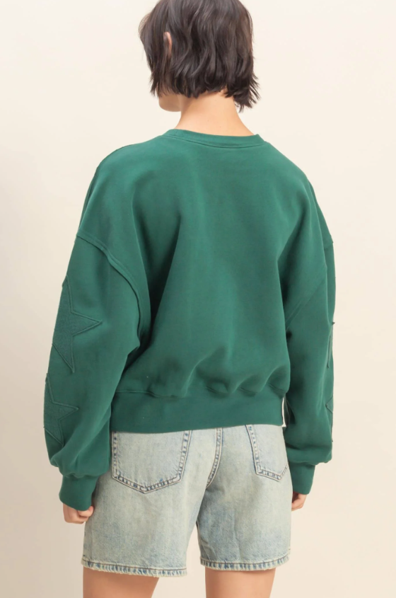 Adelina Star Patch Crewneck Sweatshirt
