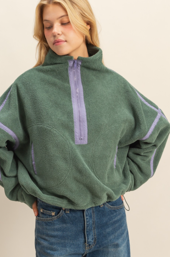 Bianca Fleece Half Zip Pullover Jacket