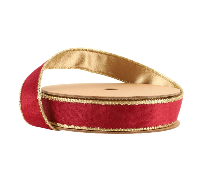 10yds Classic Velvet Reversible Wired Ribbon