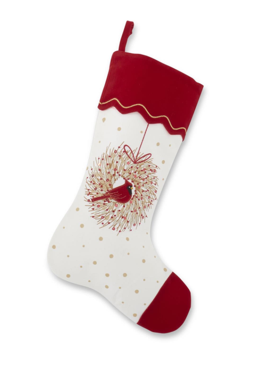 Cardinal Sequined Stocking