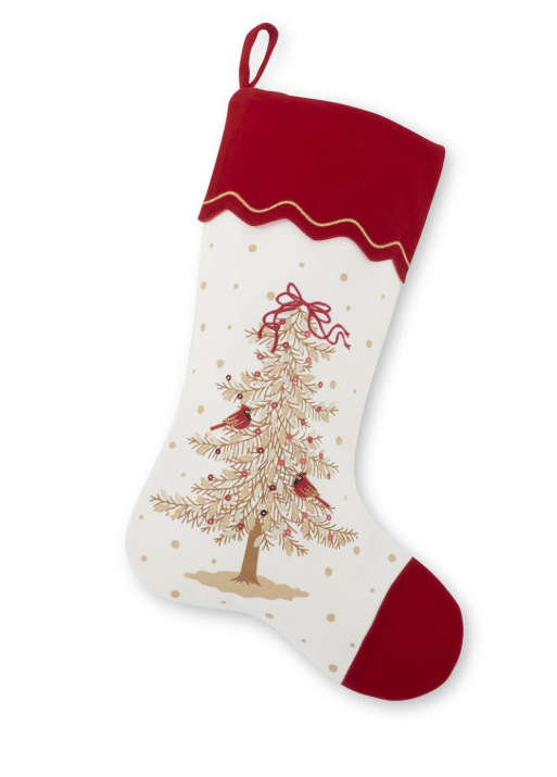 Cardinal Sequined Stocking