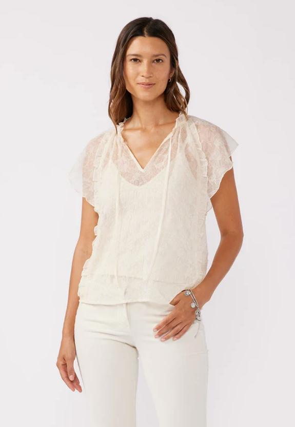 Lovestitch Emily Flutter Sleeve Top