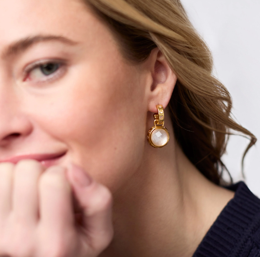 Julie Vos Rainbow Hoop & Charm Earring