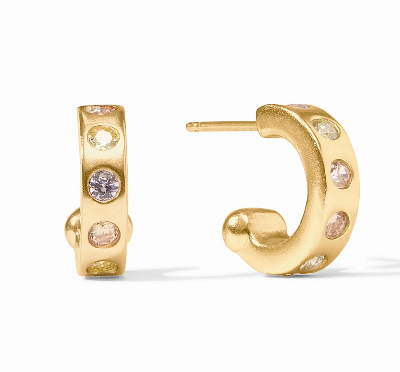 Julie Vos Rainbow Hoop & Charm Earring