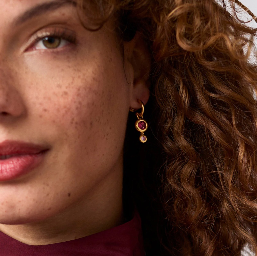 Julie Vos Trunk Show - Rainbow Duo Hoop & Charm Earring