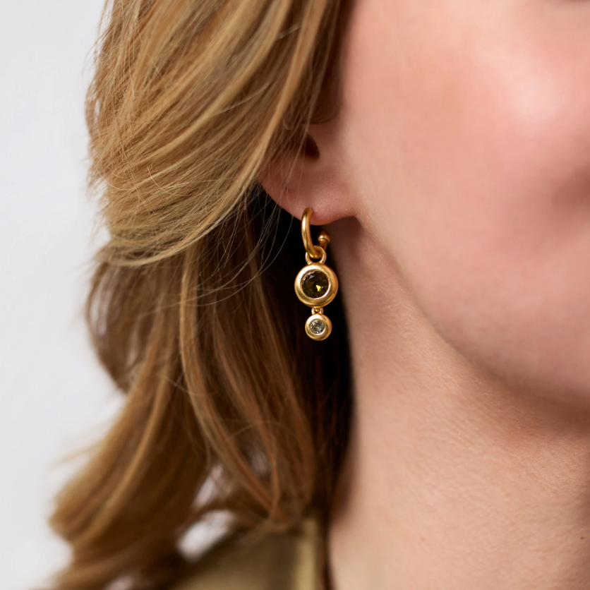 Julie Vos Trunk Show - Rainbow Duo Hoop & Charm Earring