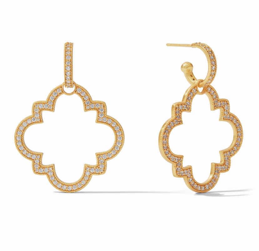 Julie Vos Odette Statement Hoop & Charm Earring