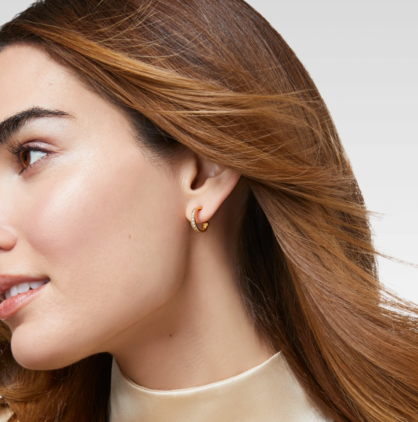 Julie Vos Odette Statement Hoop & Charm Earring