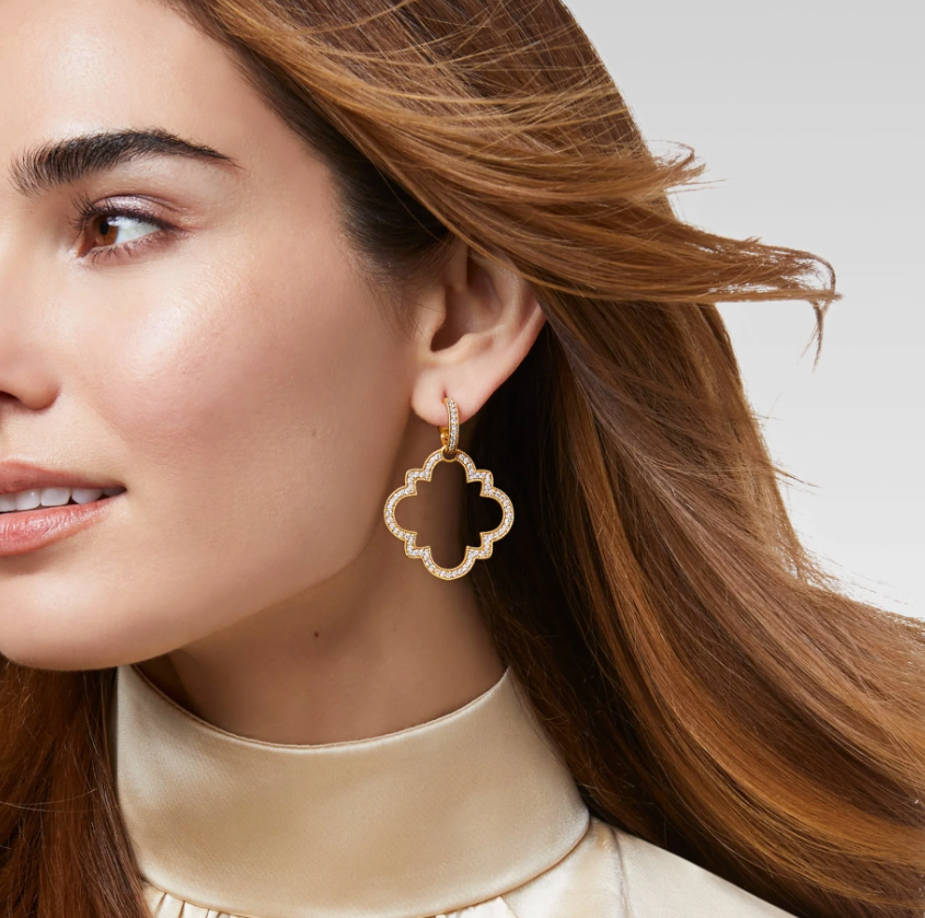 Julie Vos Odette Statement Hoop & Charm Earring