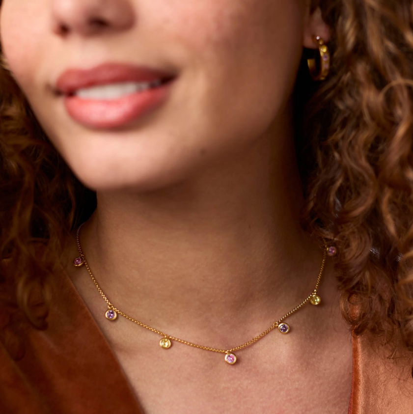 Julie Vos Trunk Show - Rainbow Delicate Charm Necklace