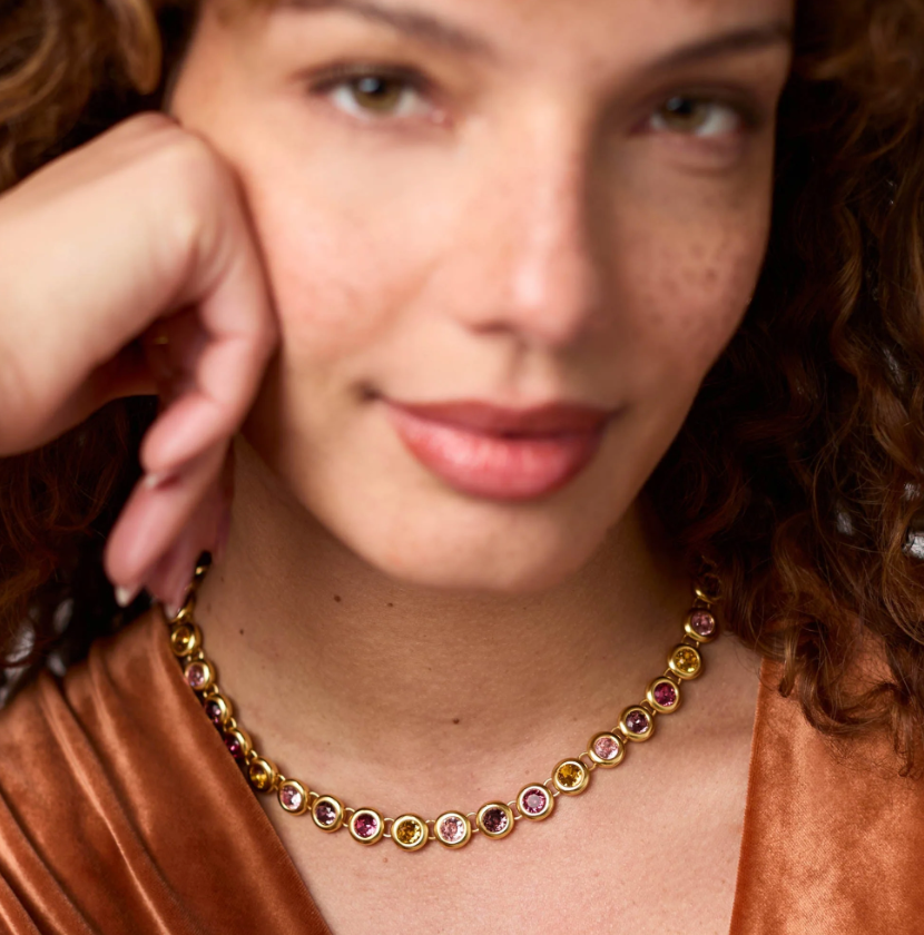 Julie Vos Rainbow Tennis Necklace
